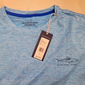 NWT Vineyard Vines Mens Performance LS Tiger Shark shirt
